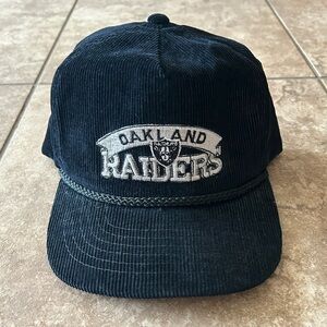 VTG RARE 80’s Raiders corduroy rope adjustable hat